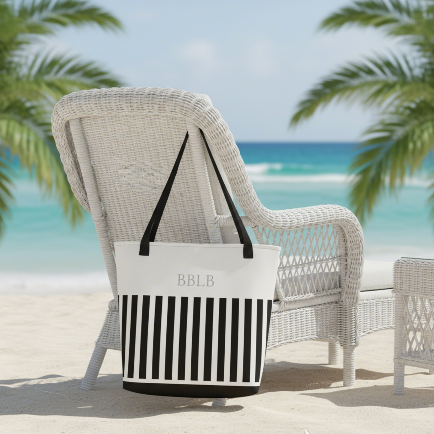 Bayside Tuxedo Large Beach Bag