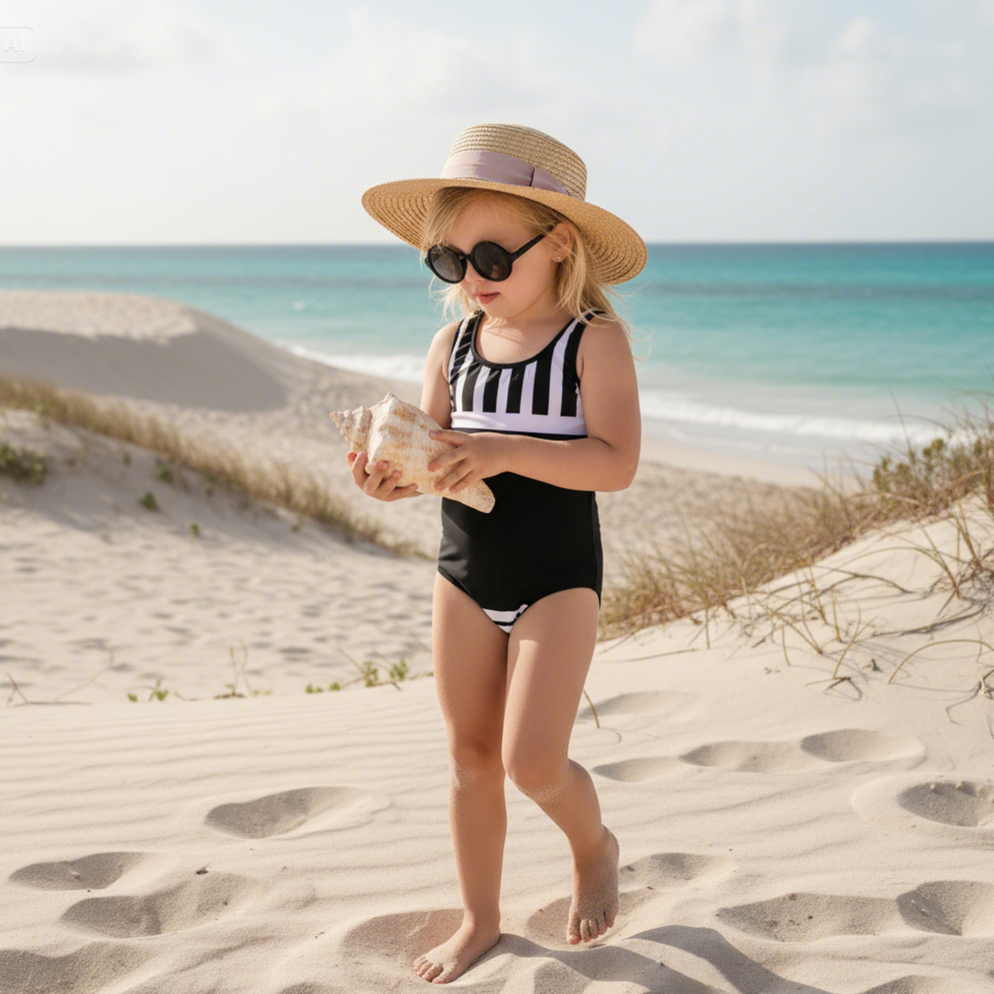 Bayside Tuxedo Girls Swimsuit